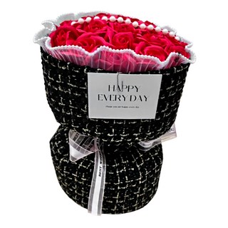 小香風香皂玫瑰花束 紅色玫瑰 居家裝飾 花禮 1入