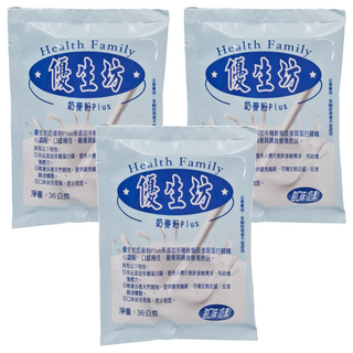 優生坊 奶麥粉 PLUS (甜口味), 36g, 3盒
