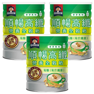 QUAKER 桂格 順暢高纖營養全穀奶, 600g, 3罐