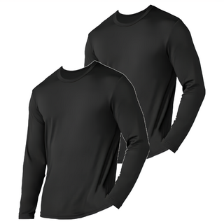 Free King 富立金 男款熱力圓領羅紋發熱衣 2件組