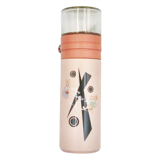 Anny Rabbit 安妮兔 健康反轉玻璃瓶, 400ml, 粉橘色, 1個