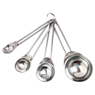 TRIARROW 三箭牌 1039 不鏽鋼量匙4件組, 1/4茶匙 1/2茶匙 1茶匙 1大匙, SUS 430不鏽鋼, 可量酒 醬油 ..., 1/4茶匙1.25ml + 1/2茶匙2.5ml + 1茶匙5ml + 大匙15ml, 1組