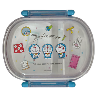 Skater 銀離子橢圓形雙扣便當盒 360ml, 哆啦A夢 多色, 1個