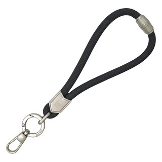 台灣 AIDA CHICLINK 手機掛繩掛片組 可調長度 超薄可旋轉金屬掛片, 曜石黑, 1組