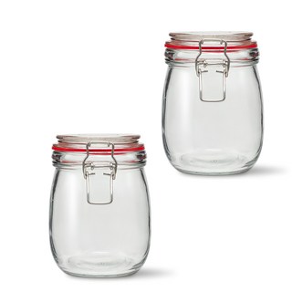 mir 扣式玻璃密封罐 700ml 2個, 氣密蓋