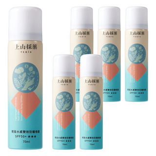 tsaio 上山採藥 輕盈水感雙效防曬噴霧 SPF50+ 70ml, 6瓶