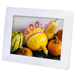 e-kit 逸奇 8吋玻璃鏡面數位相框 支援1080P解析度, DF-GP08 W, 白色