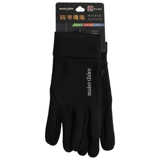 ONEDER 旺達棉品 美麗佳人運動手套 男女通用 防風防水保暖 觸控, 黑色, 1雙
