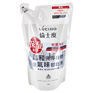 LUCIDO 倫士度 零涼感男沐浴露補充包, 1包, 380ml