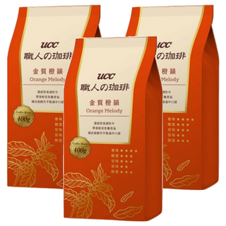 ucc 職人的珈琲 金質橙韻咖啡豆, 咖啡豆(無研磨), 400g, 3包