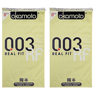 okamoto 岡本 3D曲線003衛生套, 6入, 2盒