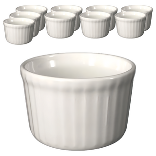 大同磁器 布丁烤盅 大(7.5 x 7.5 x 5cm) P7834, 白色, 10個