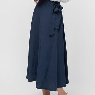 CARET 女款 前綁帶A字裙, Free Size, 海軍藍, 1件