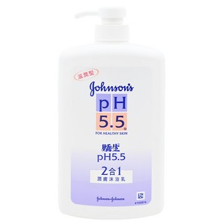 嬌生嬰兒 PH5.5 2合1潤膚沐浴乳 溫和潔膚配方 保濕滋潤 不含皂, 1L, 1瓶