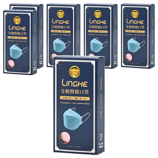 令和 3D韓式立體醫療口罩 成人款, 櫻花粉, 10片, 6盒