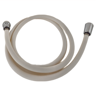 AQUADUO 自動排水軟管 PVC淋浴水管 1.5M 360度旋轉, 白色