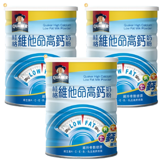 QUAKER 桂格 維他命高鈣奶粉, 1.65kg, 3罐
