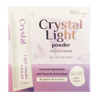 BHK's 極奢晶透粉 Set, 專利冰晶番茄, 玫瑰蜜桃風味, 淨光亮顏 x 雪潤亮亮, 30包, 2g, 1盒