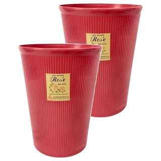 Polywise 翰庭 玫瑰紙林 垃圾桶, 紅色, 2個