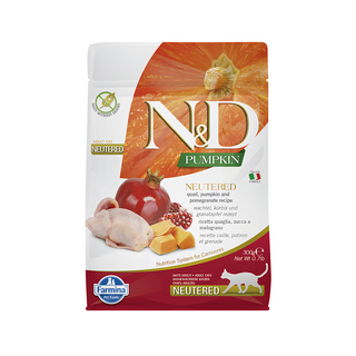 Farmina 法米納 室內/結紮貓用 PC5天然南瓜無穀系列 乾飼料, 鵪鶉石榴, 300g, 1包