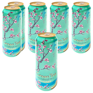 Arizona 亞歷桑納 蜂蜜人蔘綠茶 650ml, 6罐