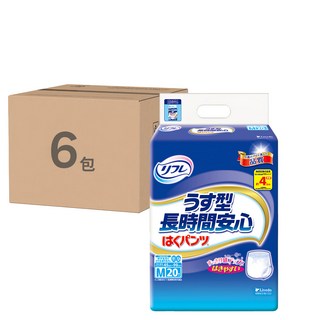 Refre 利護樂 褲型成人復健褲 男女通用, M, 20片, 6包, M(腰圍65~90cm)
