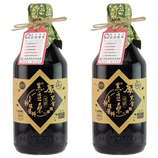 黑豆桑 天然極品頂級厚黑金醬油, 主要成分為黑豆，靜置釀造醬油，550ml, 2瓶