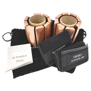 BYZOOM FITNESS 重量手環 Set 2個, 適用重量手環(kg) 0.5/1/2, 織帶尺寸(mm) 80x300/100x300, 1kg, 玫瑰金, 1組