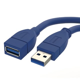 POLYWELL 寶利威爾 USB3.0 Type-A 公對A母 3A高速延長線 PW15-W45-Q020 藍色, 2m, 1條