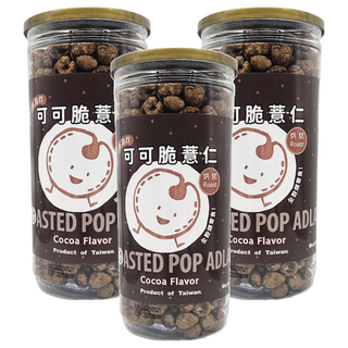 品益生技 可可脆薏仁, 烤焙, 全穀類, 非油炸, 台灣製造, 150g, 3罐