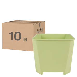 蔬菜工坊 多肉透氣四方矮盆, 10個, 淺灰綠