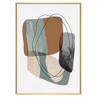 Boluo 菠蘿選畫所 幾何 • 堆石I 掛畫, 40 x 30cm, 木色