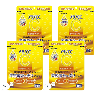 Melano CC 高浸透維他命C集中對策Plus面膜, 4包, 10片