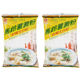義峰食品 馬鈴薯澱粉(俗稱太白粉) 一般中西料理、菜餚、調羹、布丁、冰淇淋, 400g, 2包