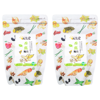 元氣家 香蕉脆片, 嚴選新鮮香蕉製成 美味又健康 無添加色素、防腐劑、人工香料 100g, 2包