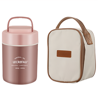 Magical美味時光保溫湯罐 500ml 附餐具 + 餐袋, 櫻花粉 款式隨機, 1組