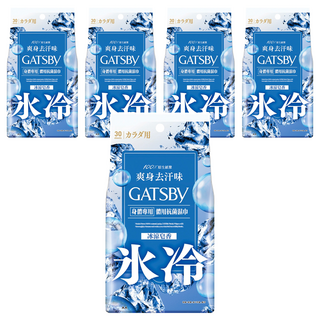 GATSBy 體用抗菌濕巾超值包 冰涼皂香, 210g, 5包
