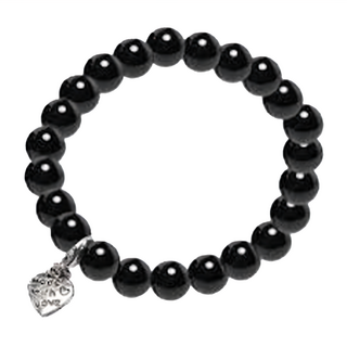 佛珠手鍊 彩虹黑曜石, 黑色, 1個