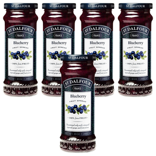 ST.DALFOUR 聖桃園 藍莓果醬 法國進口 100%來自水果 無添加糖, 284g, 5罐