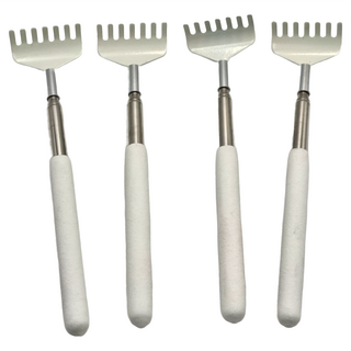 伸縮不求人 橡膠手柄款, 白色, 4支