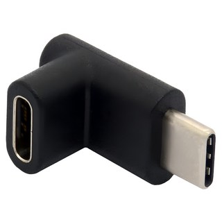 UniSync Type-C/USB3.1公對母L型充電傳輸轉接頭, PVC材質, 數據同步速度: 10Gbps, 支持充電/傳輸/影片/音樂等資料傳輸, 單一商品, 1個