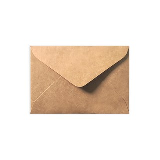 2Youngdesign 迷你卡片信封套組 三款質感顏色設計 適中尺寸方便活用, 牛皮色, 100個