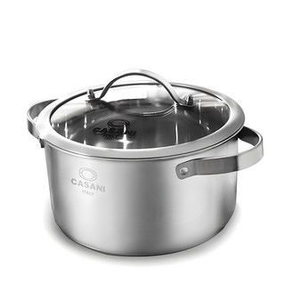 Casani Cucina IH 電磁爐湯鍋 26cm, 1個, 銀色