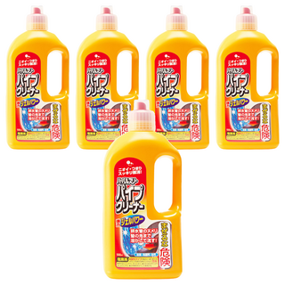 Mitsuei 水管疏通專用洗劑，適用於浴室、廚房、廁所管道，除菌消臭二合一，徹底溶解黏稠污垢，定期使用保養預防堵塞, 1L, 5瓶