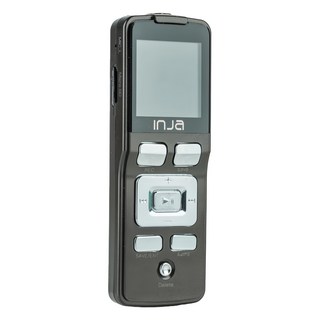 INJA 立體聲數位錄音筆，內建3組麥克風，支援插卡擴充, A177, 黑色