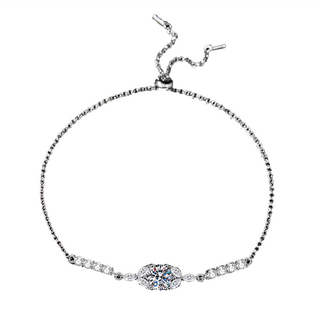 CF Diamond 手鍊 莫桑鑽 星綻 C0035, 最高等級D色 FL淨度 3EX切工, 1克拉