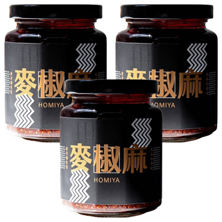 好米芽 HOMIYA 麥椒麻, 純天然無添加，大紅袍花椒和朝天椒拌炒香料製成，加入麥芽糖平衡辣椒刺激, 250g, 3罐