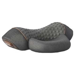 COSSEAL 震動按摩恆溫熱敷升降氣囊護頸椎枕 經典灰