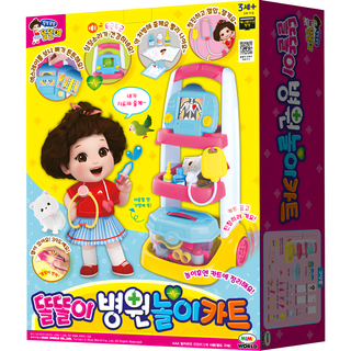 MIMI WORLD ToriTori 醫院遊戲推車, 1組, 醫院遊戲推車 白色 + 粉色 + 藍色