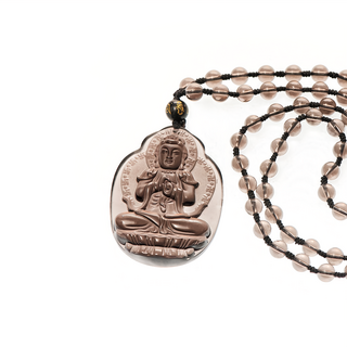 財神小舖 生肖羊/猴 本命佛 頂級冰晶黑曜石項鍊 大日如來 驅除邪氣 增強智慧 防災避煞 提升人際關係, DSP-2884-6, 1條